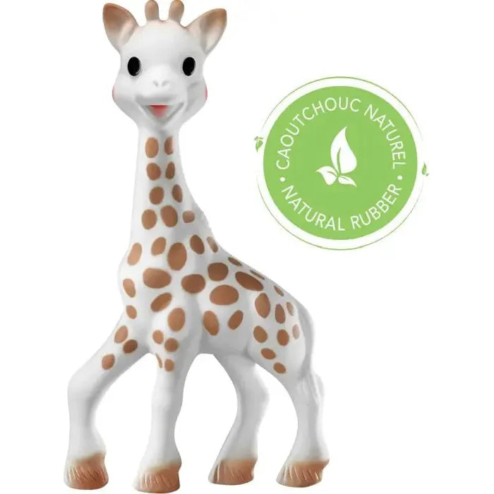 Sophie la Giraffe mit Stoffbeutelchen und Geschenkkarton