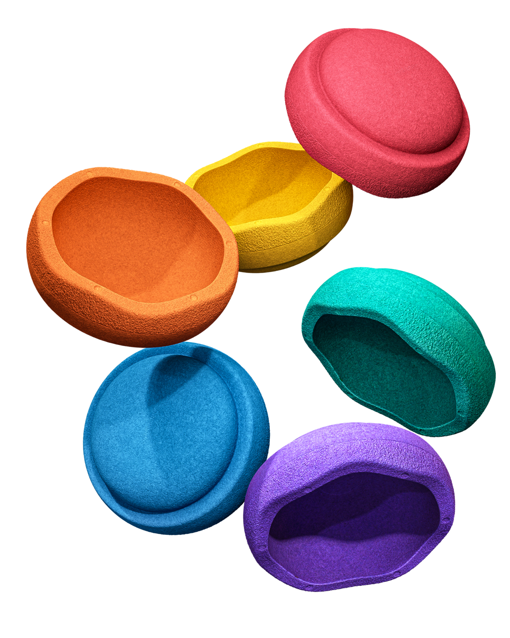Stapelstein Spring Special Mini rainbow classic 6er Set
