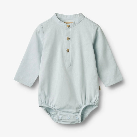 Wheat Romper Shirt Victor light blue chambray
