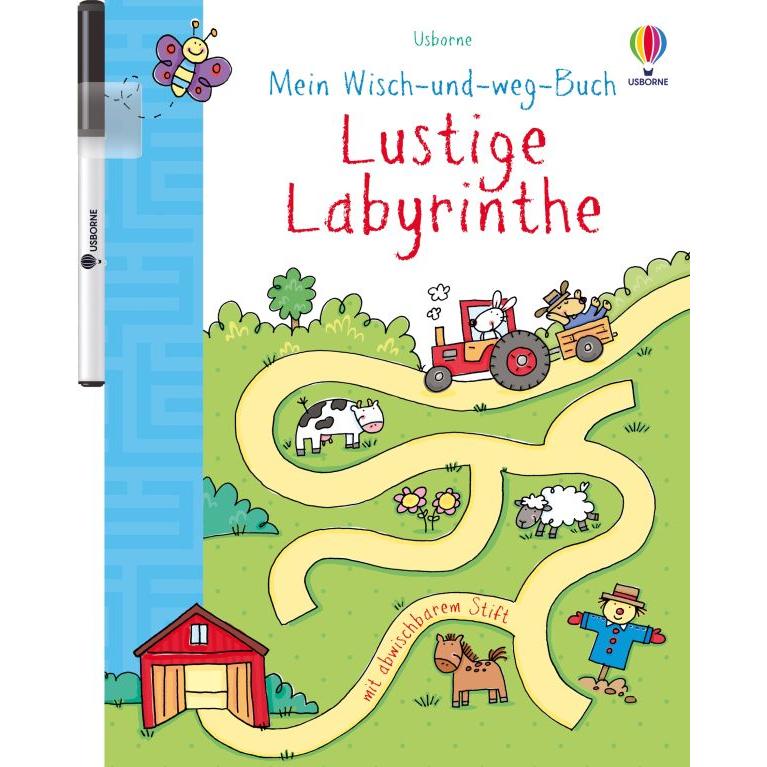 Usborne Mein wisch und weg Buch - lustige Labyrinthe