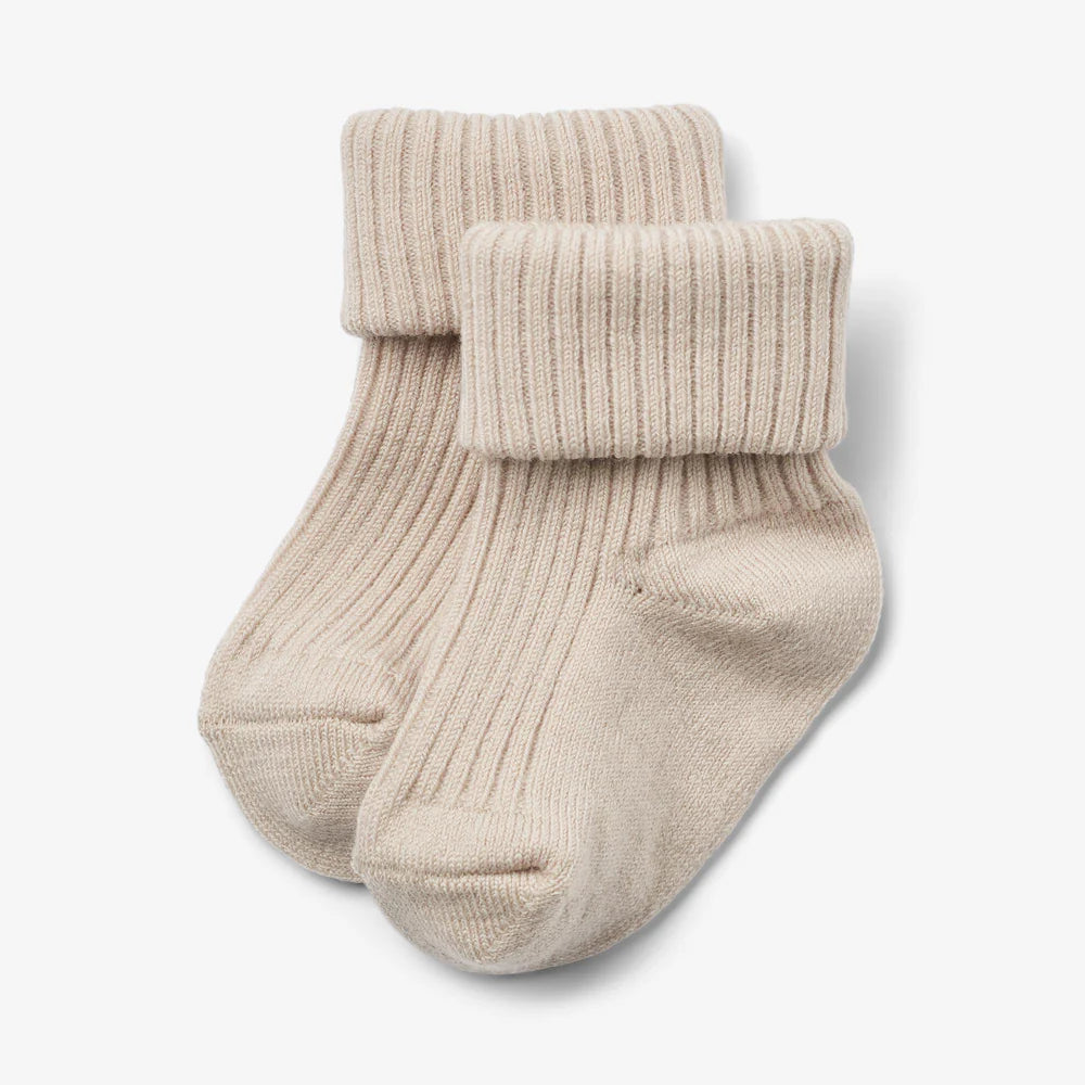 Wheat Wollsocken Rib Socks Ziggy Offwhite