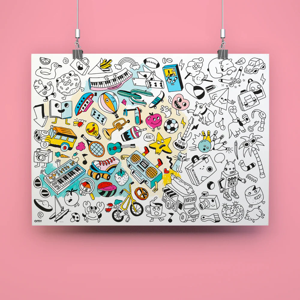 Omy Baby Pop Art Riesenposter zum Ausmalen