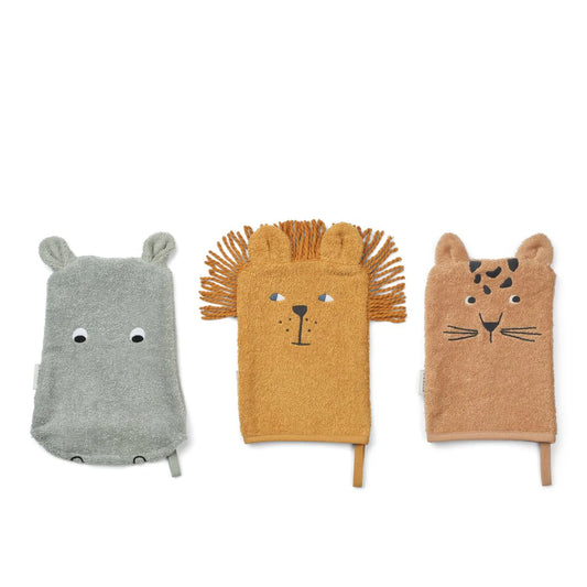 Liewood Silvester Waschlappen 3-Pack Safari Mix