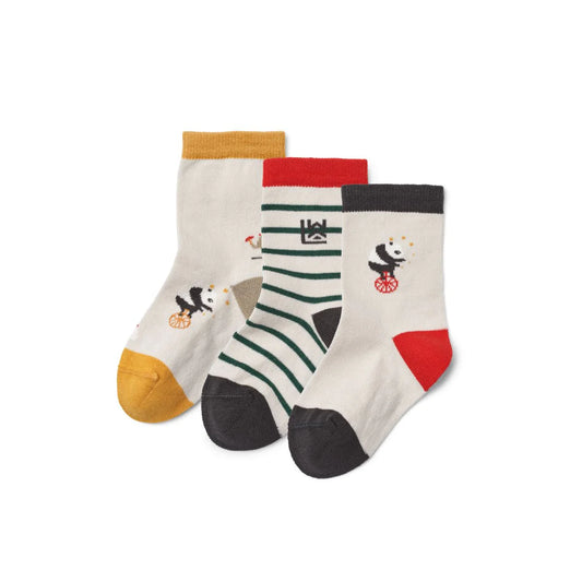 Liewood Silas Socks 3er-Pack Circus Sandy mix