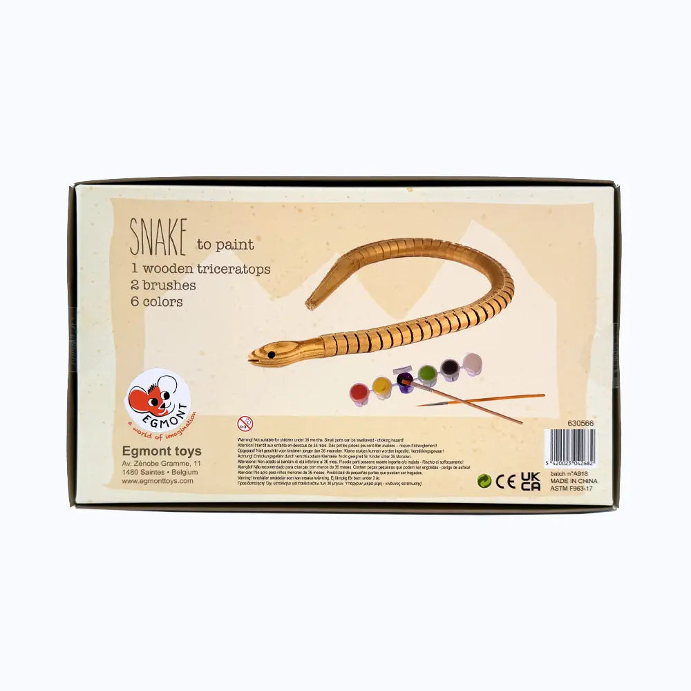 Egmont Toys Holzschlange zum Bemalen