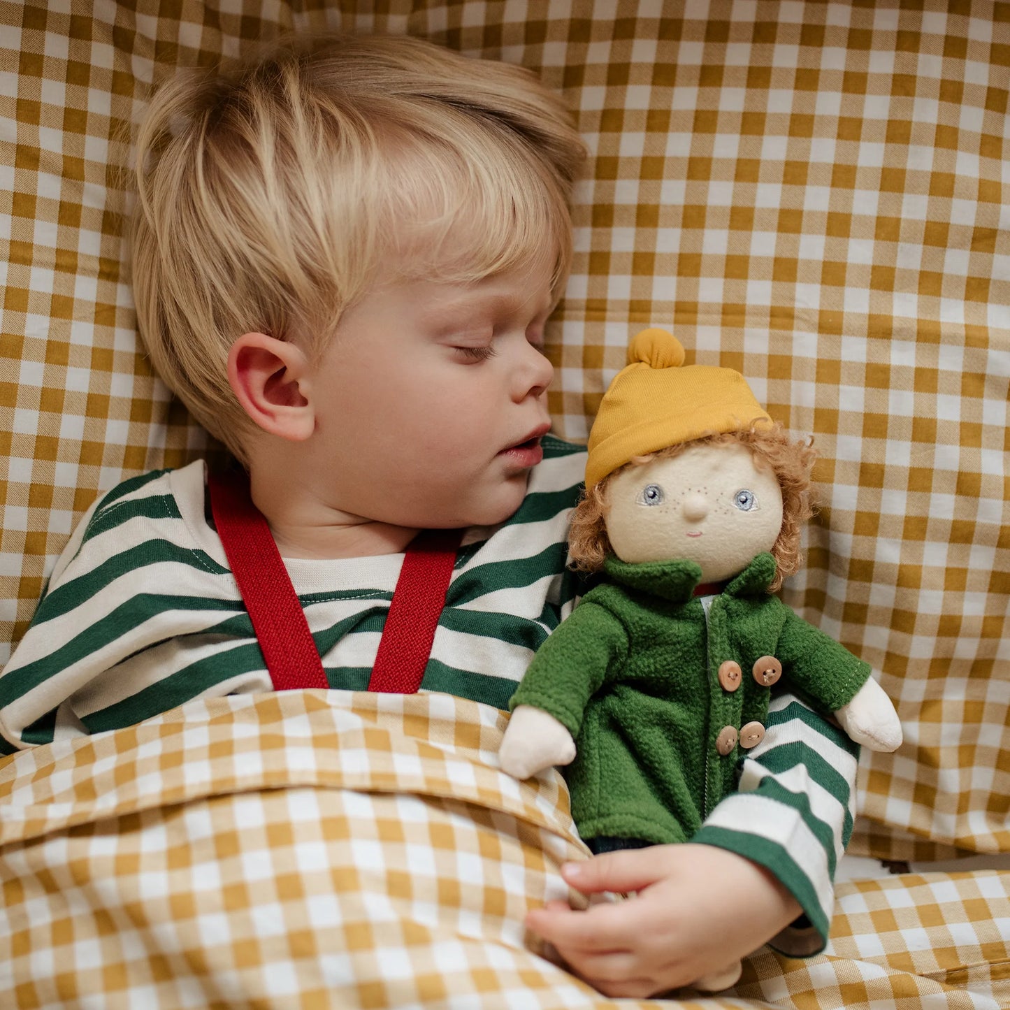 Olli Ella Stoffpuppe Dress Me Dinky Charlie Chestnut Grün