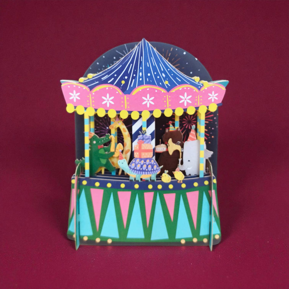 3D-Popup-Karte für Kinder Karussell