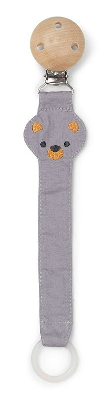 Frank & Fischer Schnullerband Teddy / Grau