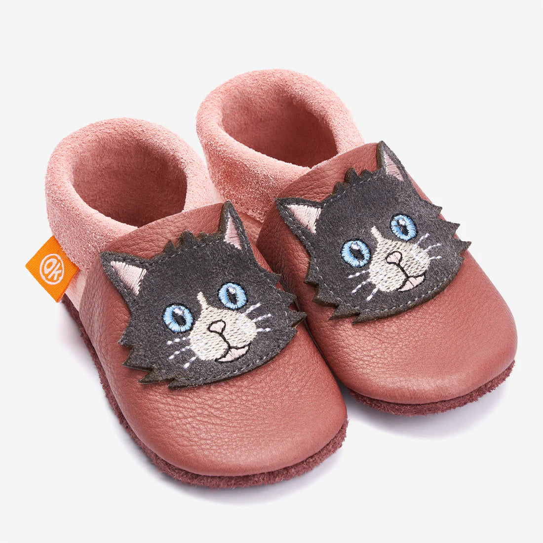 Orangenkinder Lederhausschuhe Mia die Katze