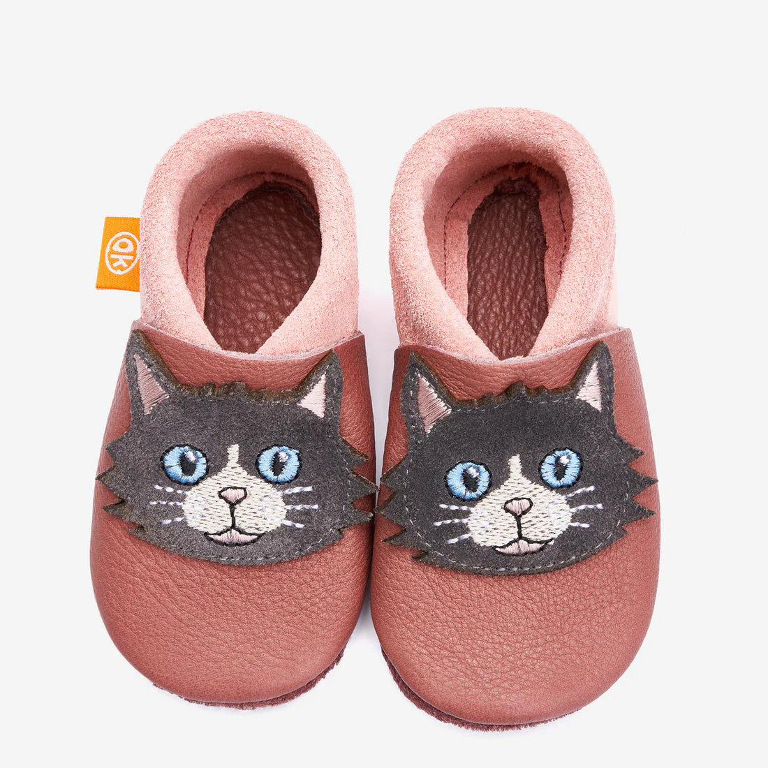 Orangenkinder Lederhausschuhe Mia die Katze