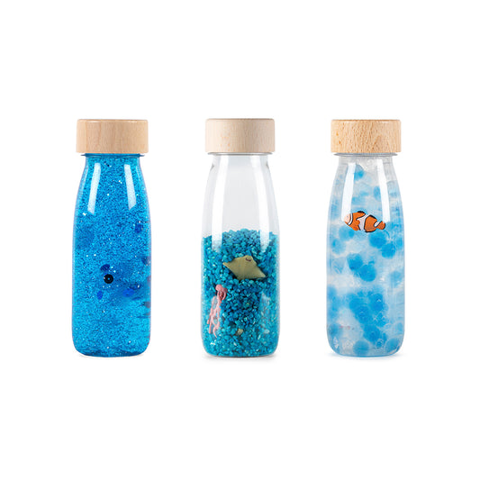 PETIT BOUM sensory bottle blau Set Serinity - „Blaue Ruhe“