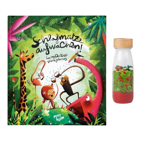 PETIT BOUM sensory bottle Dragon + Buch Set