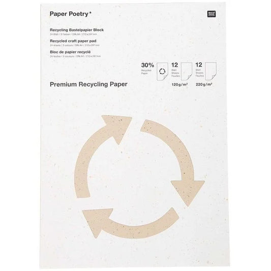 Rico Design Paper Poetry Recycling Bastelpapier Block