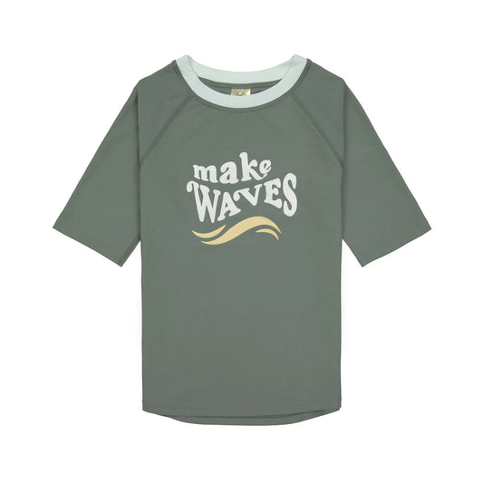 Lässig Short Sleeve make Waves Deep Olive Größe 116