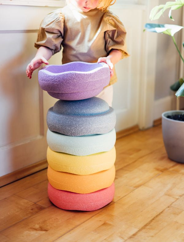Stapelstein Original rainbow pastel 6er Set