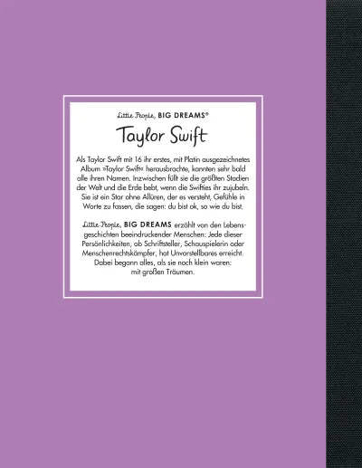 Little People, BIG DREAMS Taylor Swift