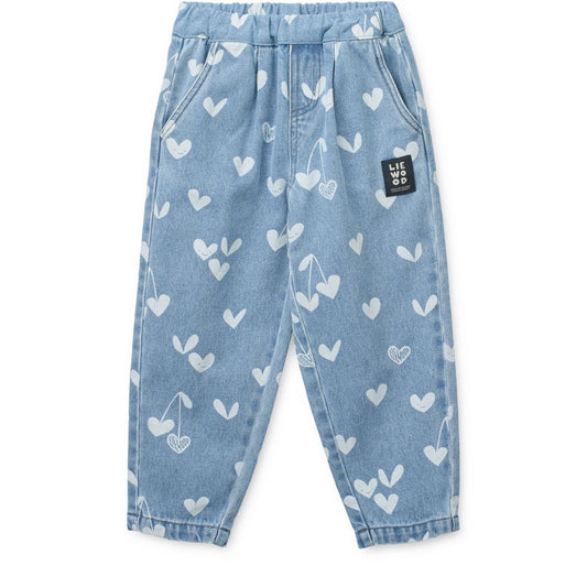Liewood Borris bedruckte Jeanshose Herz