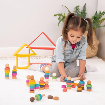 Regenbogen-Holzfiguren 25 Teile Tickit
