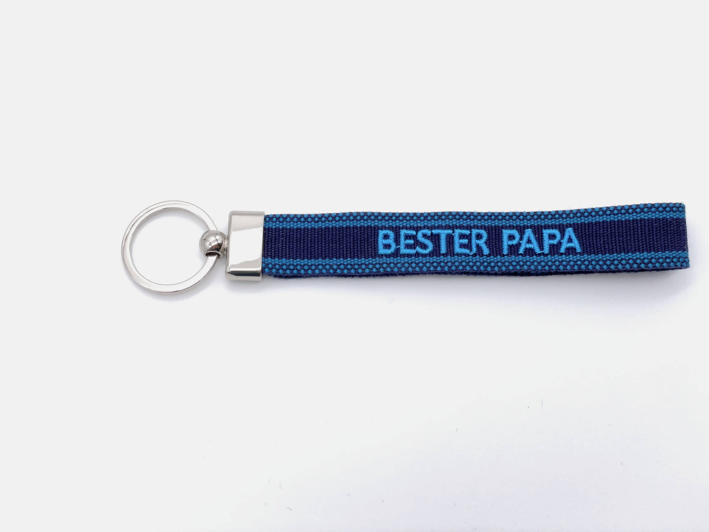 BESTER PAPA Schlüsselanhänger Keychain gewebt - bestickt