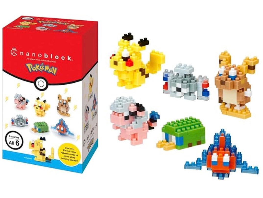 Nanoblock Pokémon Electric miniatur 6 Stück