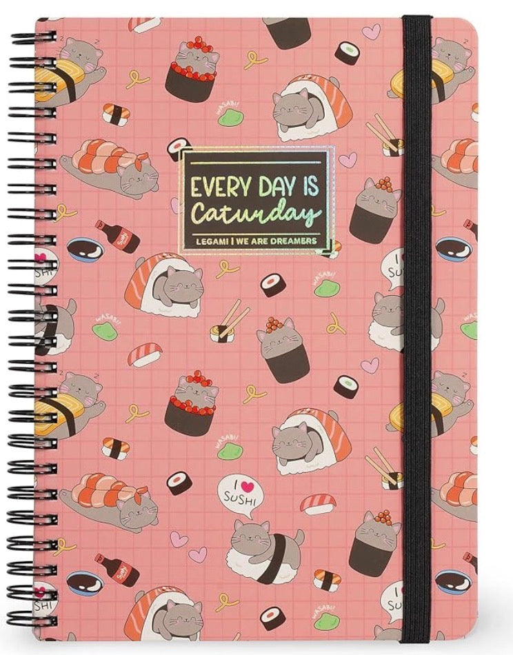 Legami Spiral Notizbuch Katze und Sushi