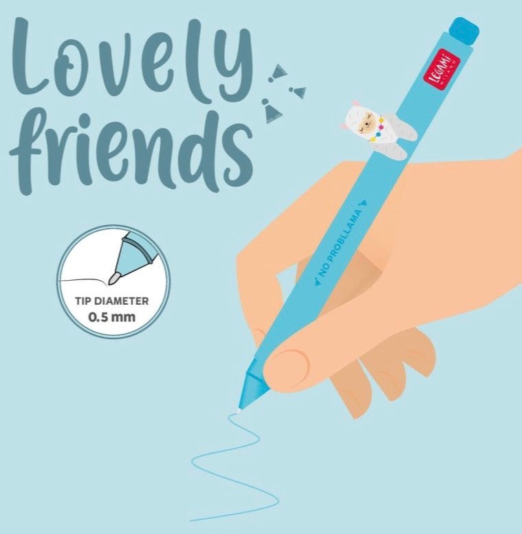 Legami Lovely Friends Lama Gel pen