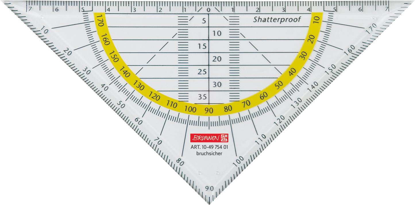 Brunnen Geodreieck klar 16 cm