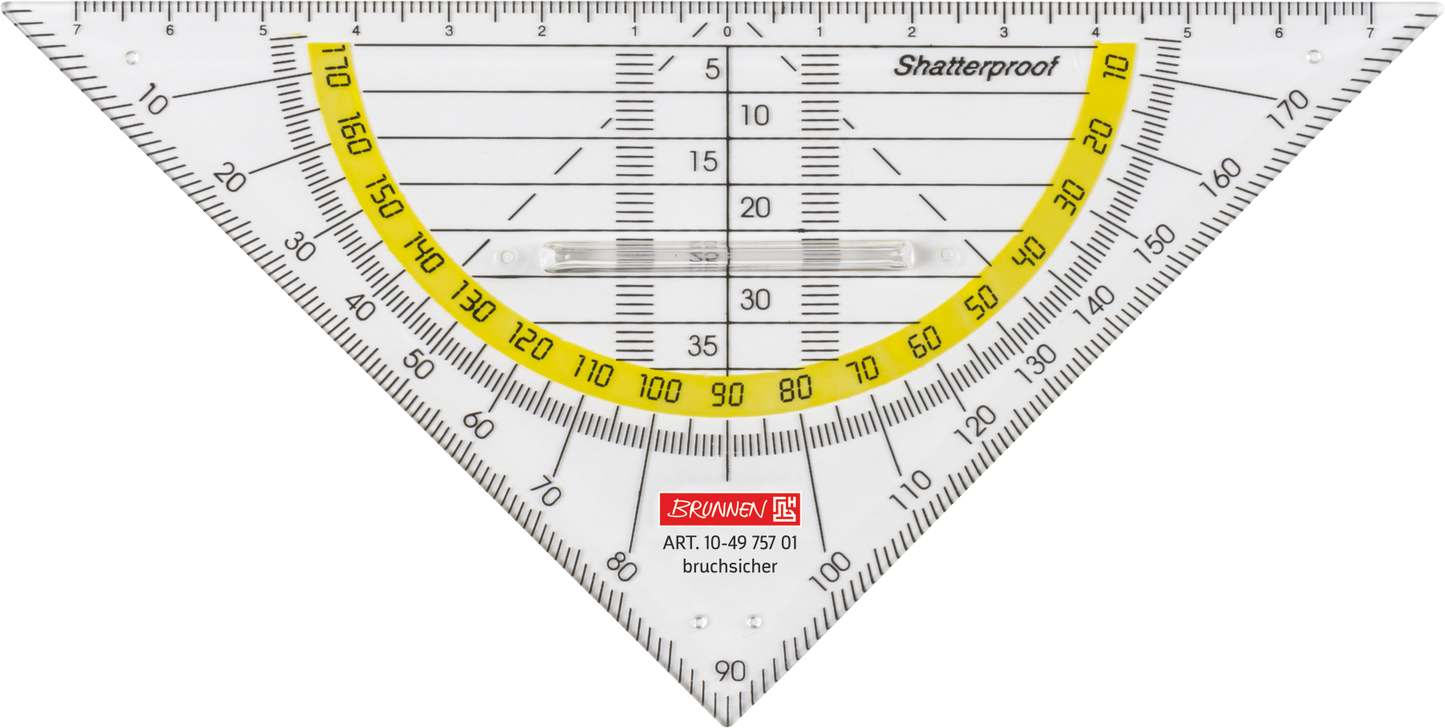 Brunnen Geodreieck klar 16 cm