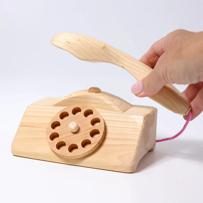 Grimms Telefon mit Glocke Holz