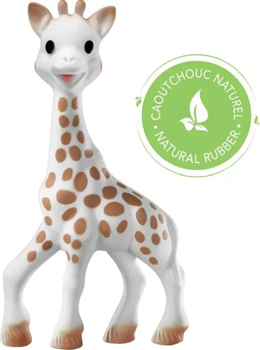 Sophie la Giraffe mit Stoffbeutelchen und Geschenkkarton