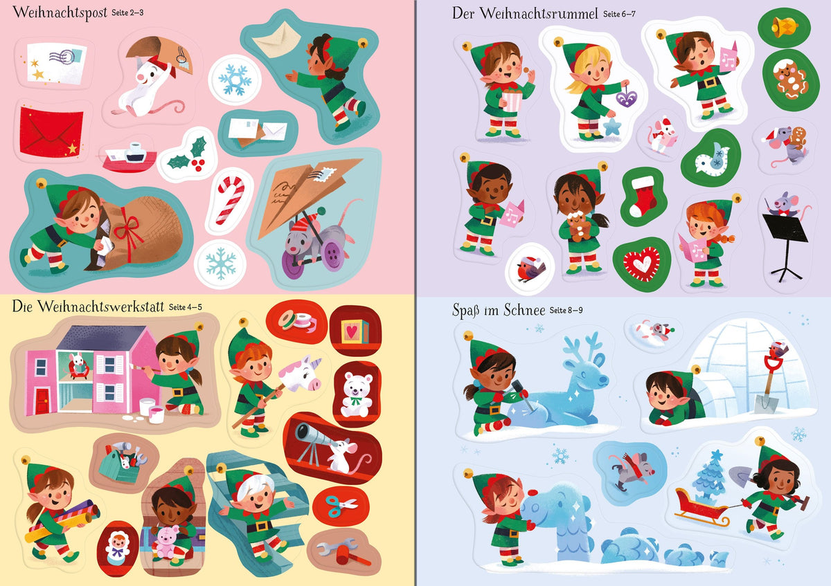 Wir besuchen den Weihnachtsmann Stickerbuch