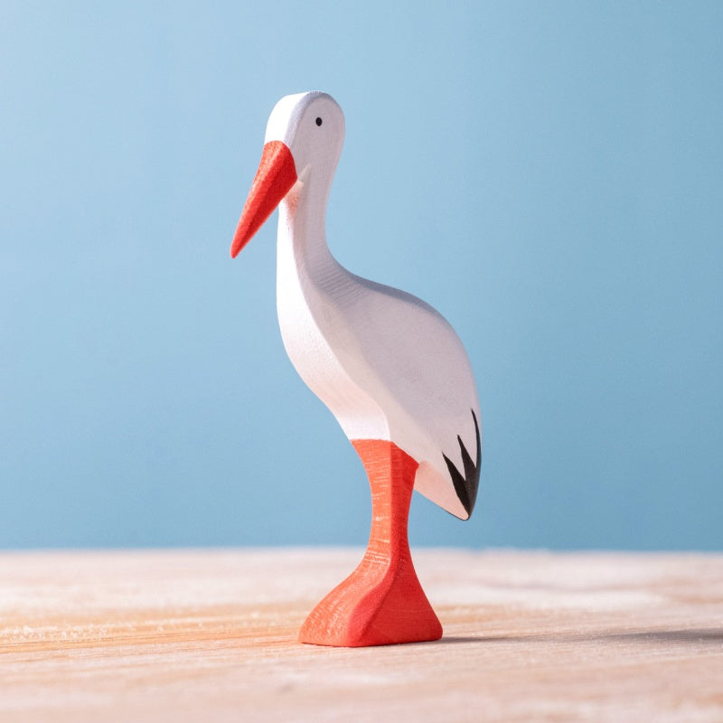 Bumbu Toys Storch weiß stehend