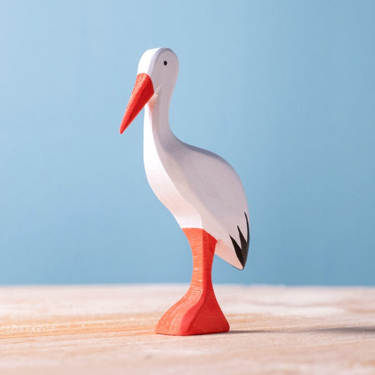 Bumbu Toys Storch weiß stehend
