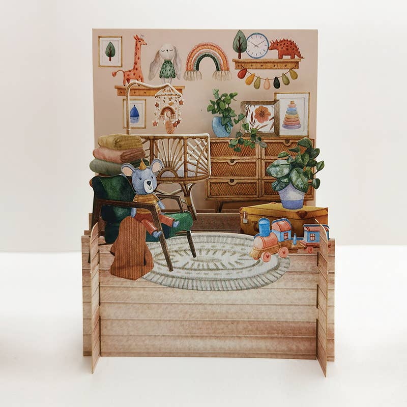 Miniatur-Welt Pop-up-Karte – Baby