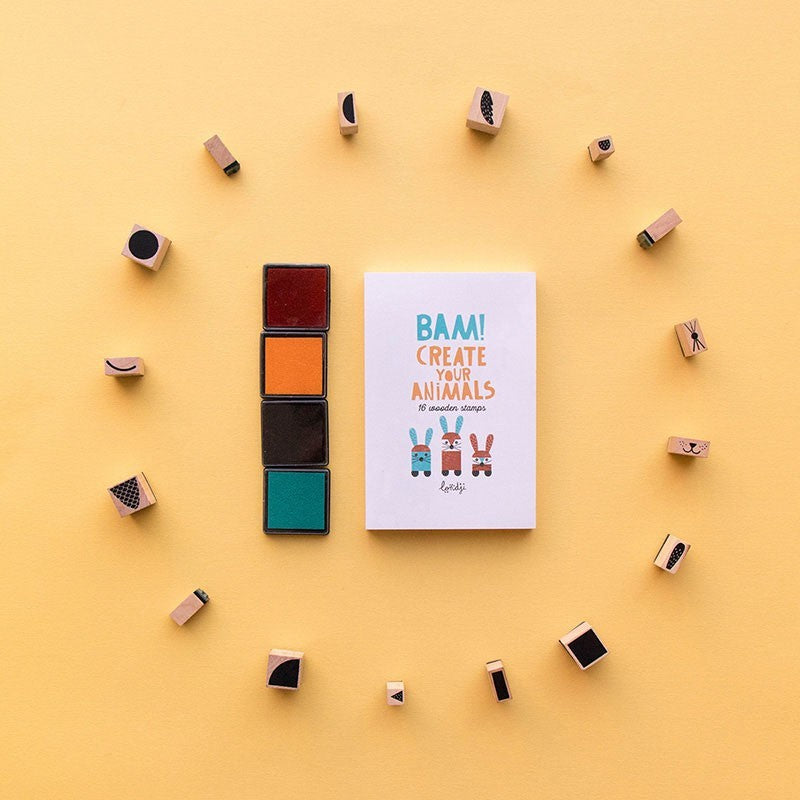 Londji Bam! Create your Animals 17 Holzstempel