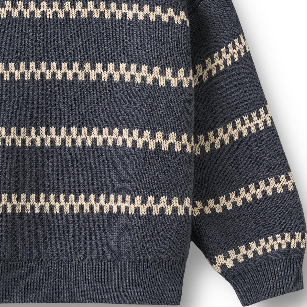 WHEAT Jacquard Pullover Harlow – greyblue