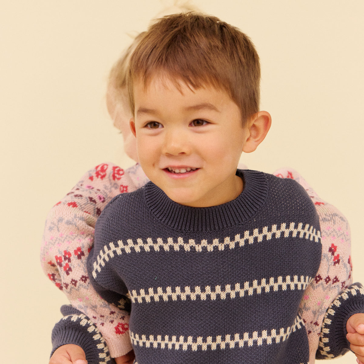 WHEAT Jacquard Pullover Harlow – greyblue