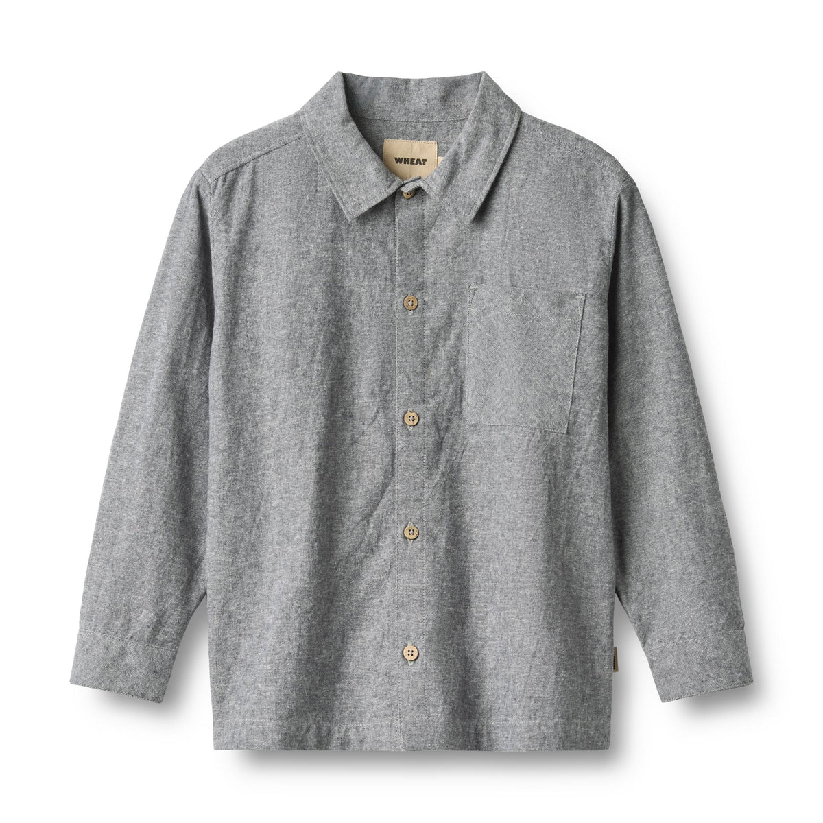 WHEAT Shirt L/S Oscar – dark blue chambray