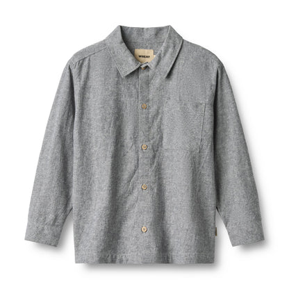 WHEAT Shirt L/S Oscar – dark blue chambray