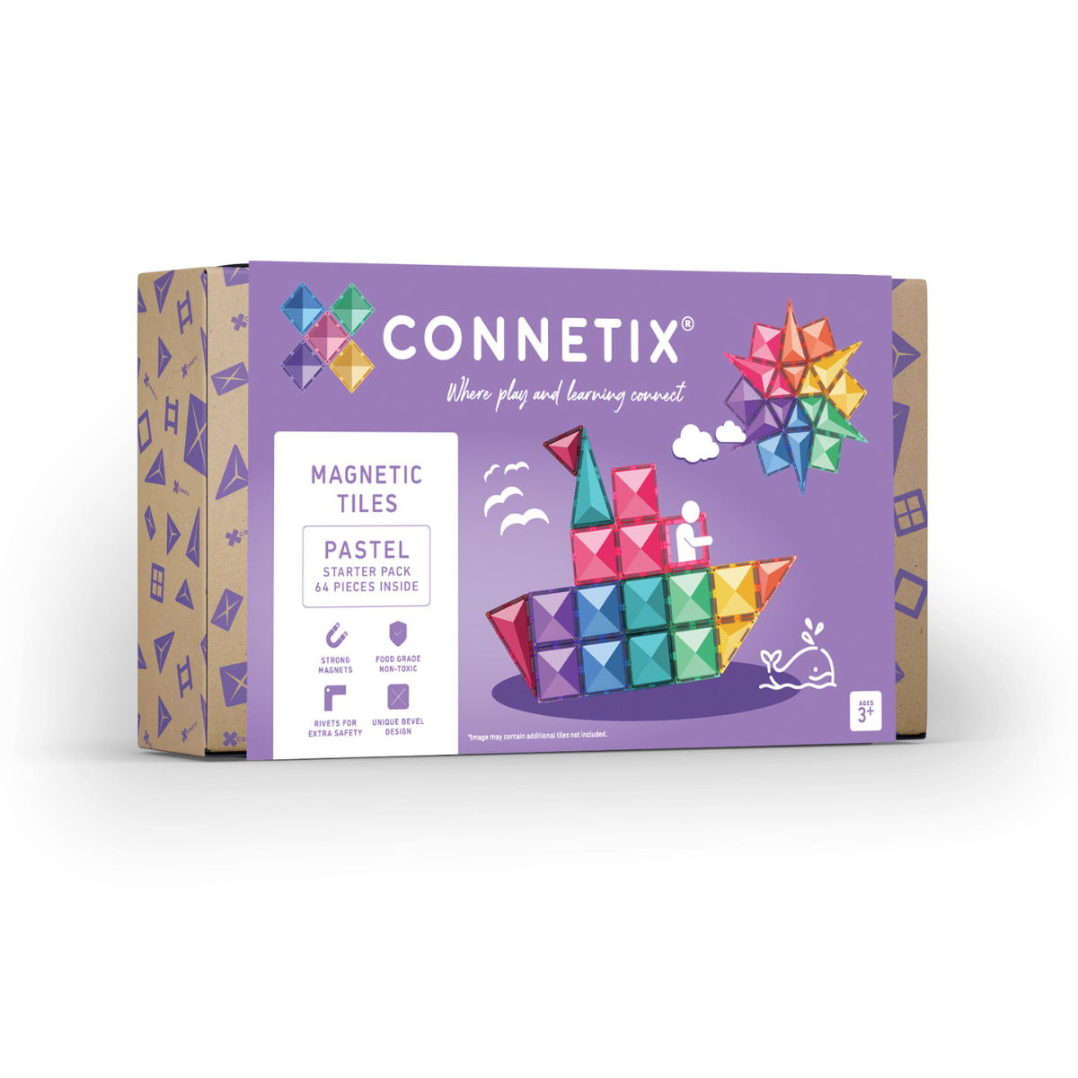 Connetix Starter Pack Pastel - 64 Pieces