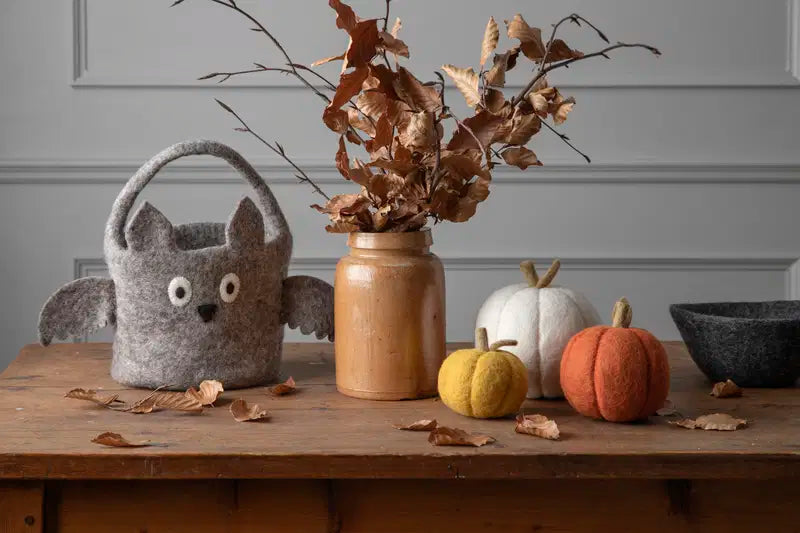 Gry&Sif Halloween Korb Fledermaus aus Filz