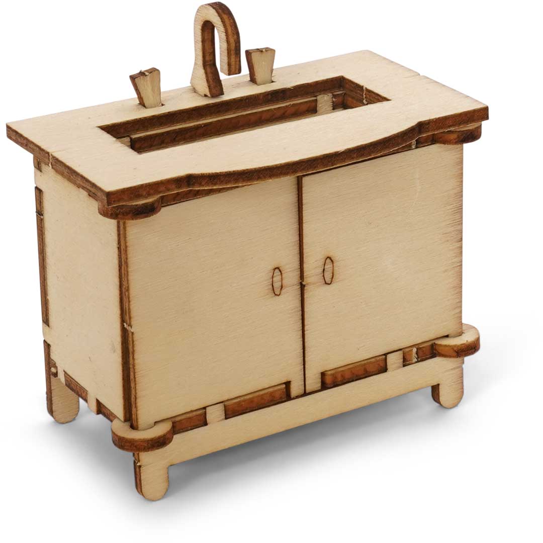 Sam & Julia Mäusehaus-Zimmer DIY Möbel-Baukastenset Badezimmer 1:12 Maßstab