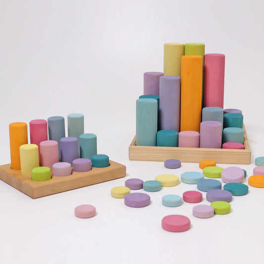 Grimms Steckspiel kleine Walzen Pastell
