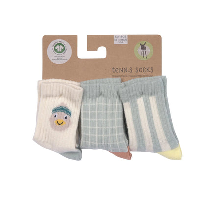 LÄSSIG - TENNISSOCKEN KINDER 3ER-SET - BIO BAUMWOLLE, ENTE