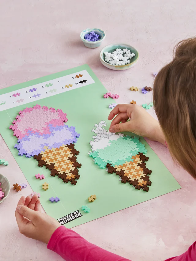 Plus-Plus Puzzle By Number - Ice Cream Cones - 250 pcs
