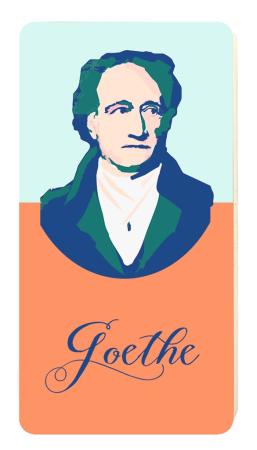 Moses Radierer Goethe mit Zitat
