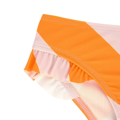 Lässig BIKINIHOSE KINDER - STREIFEN, ROSA ORANGE