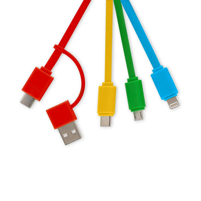 6-in-1-Ladekabel mit Schlüsselanhänger Rainbow - Link Up