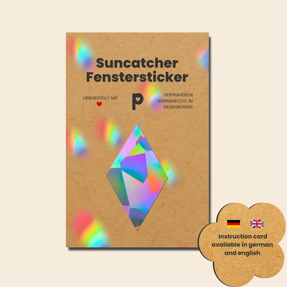 Sonnenfänger Fensteraufkleber „Diamant“ Regenbogenmacher Prisma