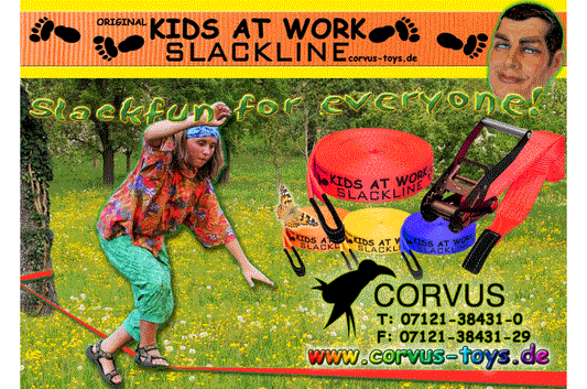 Kids at work Slackline